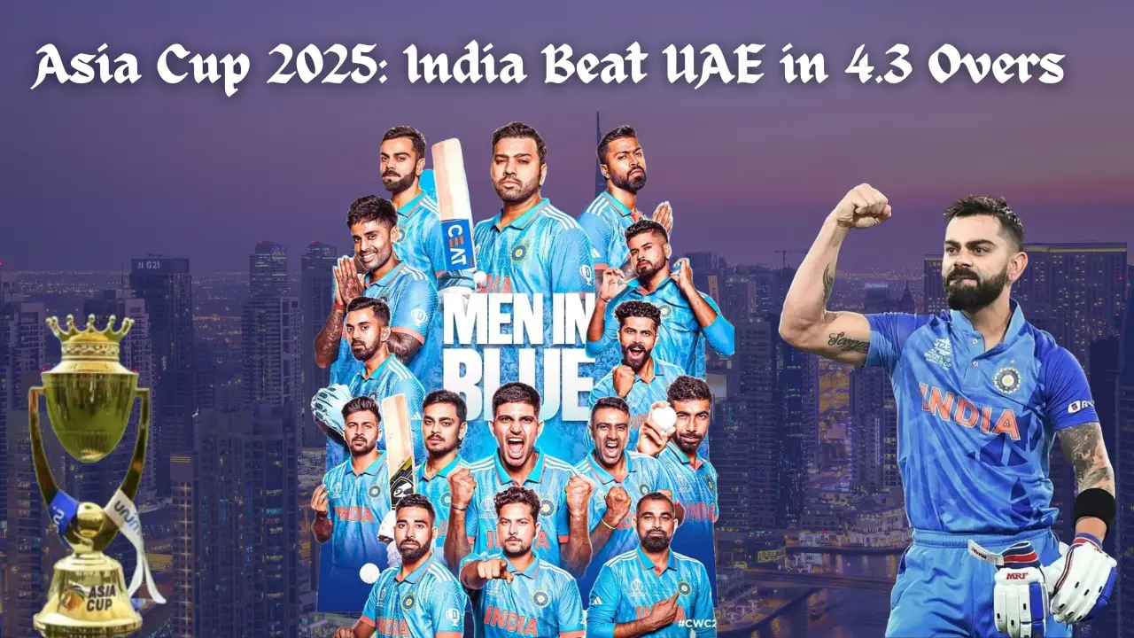 Asia Cup 2025: India Record Fastest Chase in Just 4.3 Overs Against UAE